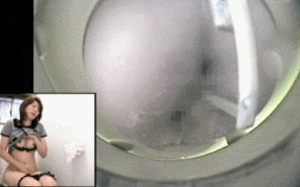 ウォシュレットでオナニーをする女性を盗撮したエロGIF動画